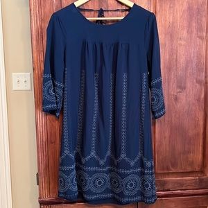 Navy Eyelet dress Sz 6
